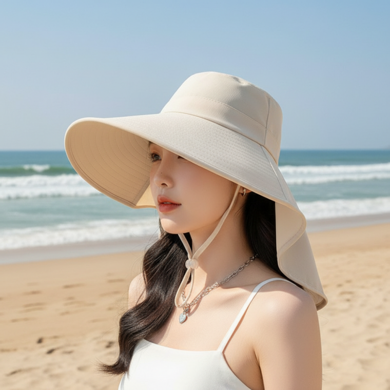 여름 바다 낚시용 자외선 차단 햇빛 가리개 플립 챙 아쿠아 모자