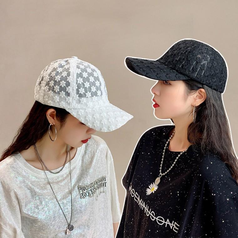 캡 여름모자 꽃자수 여성 야구모자 사랑스러운 볼캡