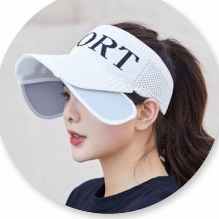 헤어밴드형 썬캡 화이트 여성썬캡 여름썬캡 여성여름모자