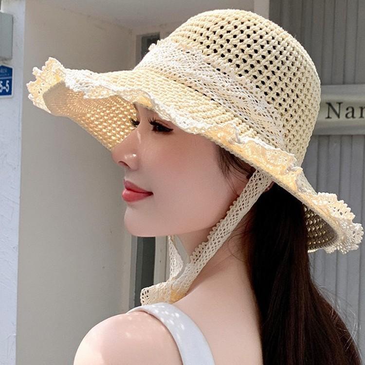 마들리나 레이스 리본 버킷햇 / 챙모자 보넷모자 보닛모자 봄 여름 가을 벙거지모자 왕골모자 라피아햇