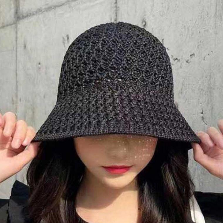 여성 시원한 모자 펀칭 밀짚 예쁜 벙거지 여자 여름 썬캡 돌돌이 여름돌돌이 오픈 자외선