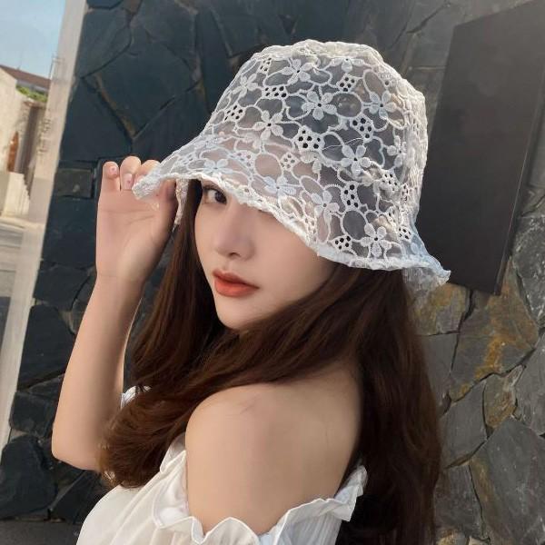 [DY] 여름 레이스 버킷햇 시스루 벙거지 모자