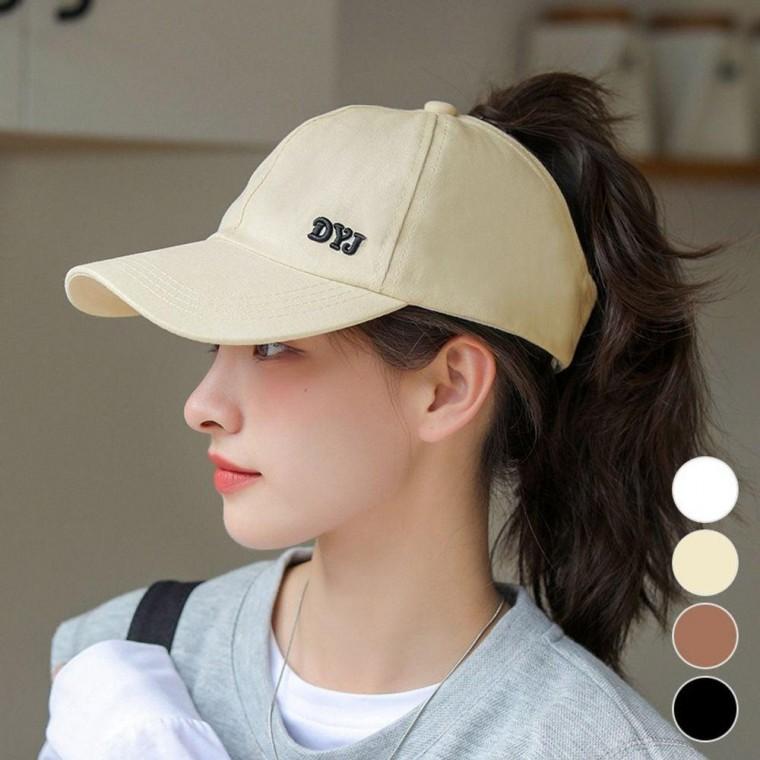 YJ 포니테일 오픈 볼캡 여자 모자 야구 여자볼캡 여름 썬캡 오픈볼캡 가능