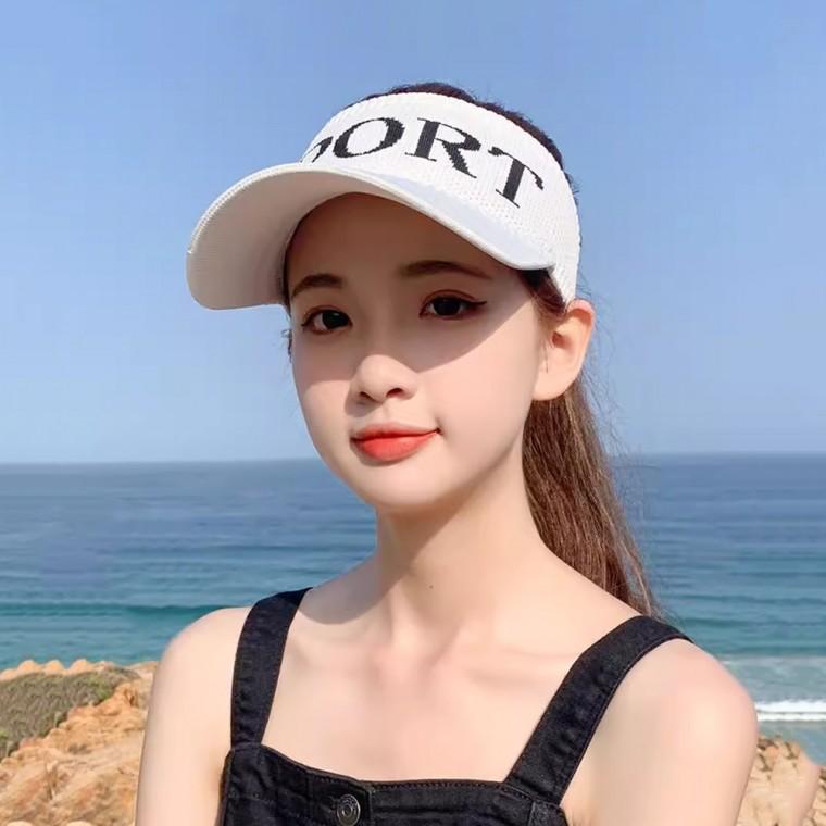 여름 프리미엄 여성 니트 밴드스포츠 썬캡