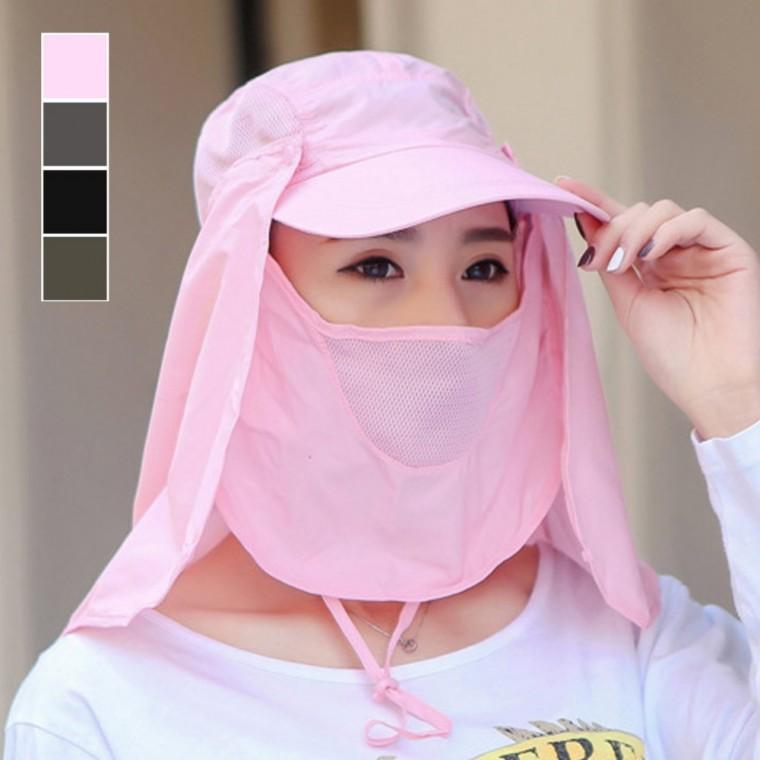 남여공용 여름 얼굴 전체 햇빛 차단 통기성 변형 썬캡