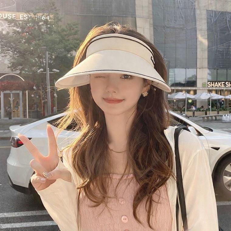 챙넓은 여성 썬캡 돌돌이 모자 자외선차단 여름햇
