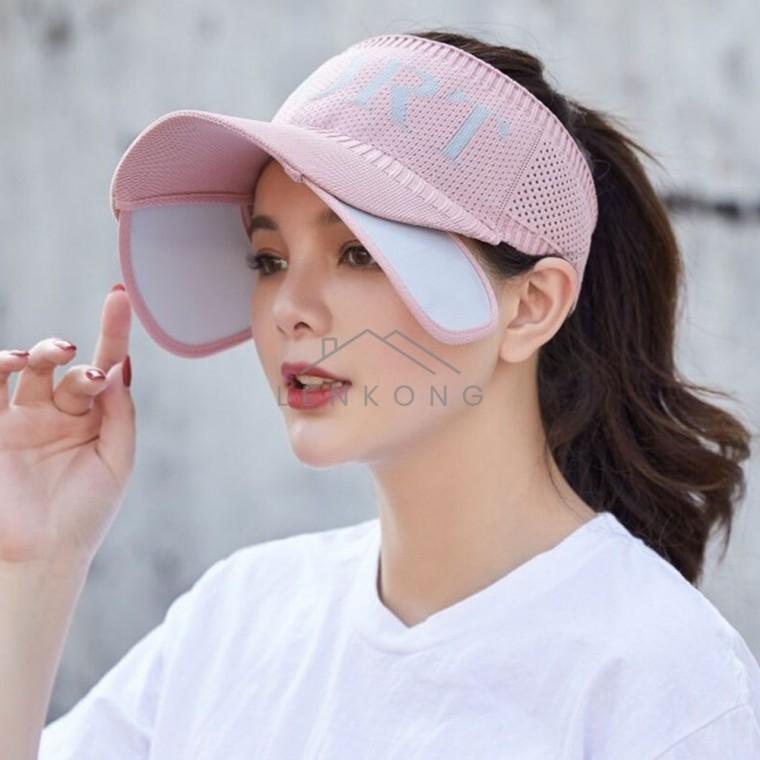 여성용 스포츠 썬캡 핑크 스포츠썬캡 챙넓은썬캡 여름모자 썬바이저 러닝썬캡
