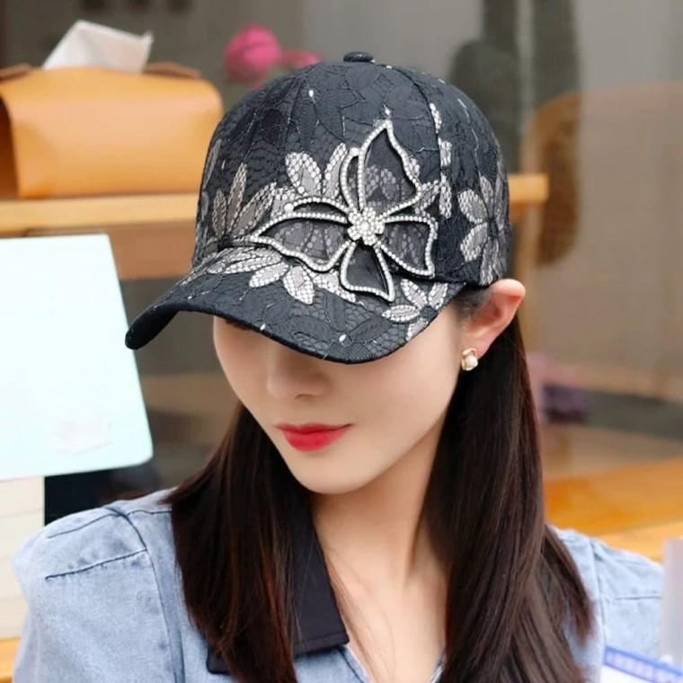 YJR 레이스 나비 여성 볼캡 망사 썬캡 자외선차단 우아한 여름 패션 캡모자 꾸안꾸 스타일