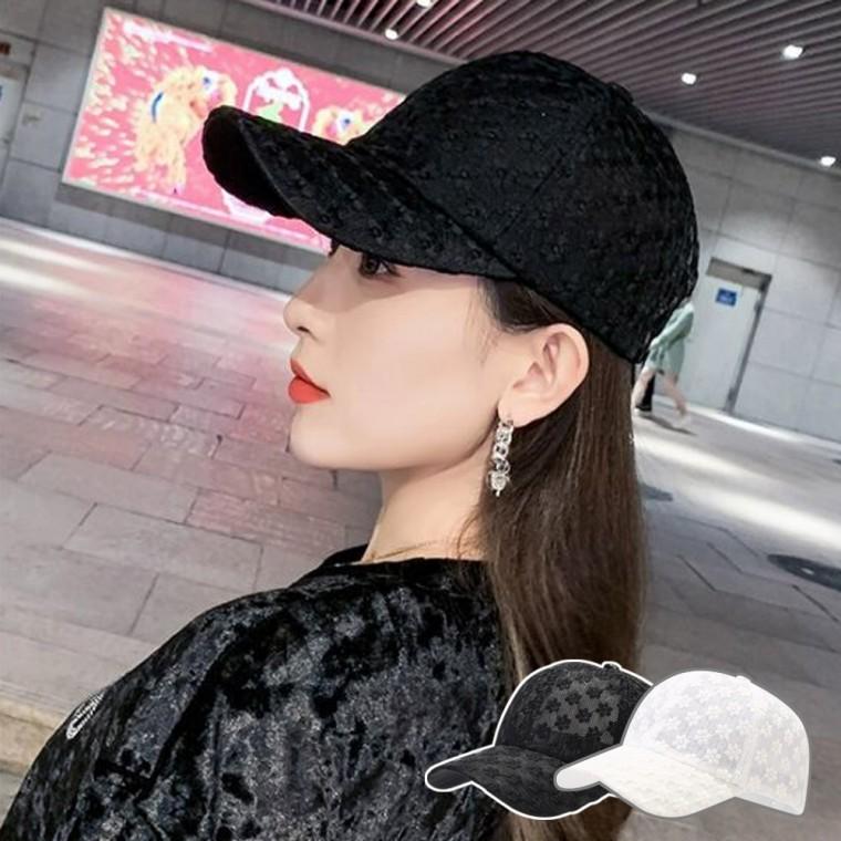 러블리 꽃자수 패턴 포인트 여름 데일리 여성 캡 모자