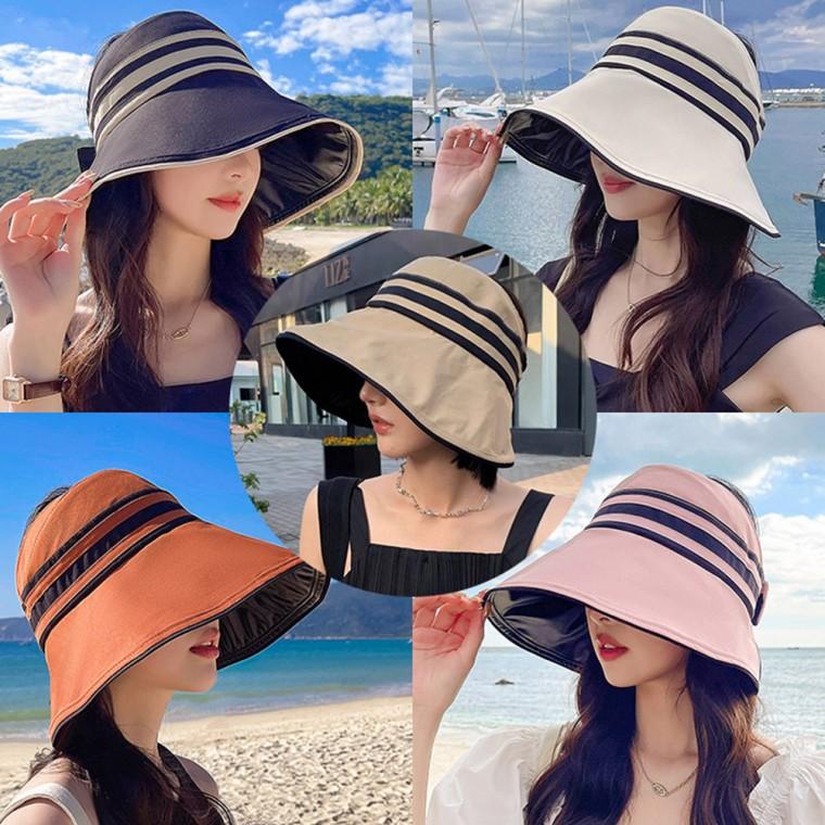 [엠에스]24064 라인 베이직 돌돌이 모자/여름모자/바캉스모자/여성모자/돌돌이모자/레이스모자/라피아모