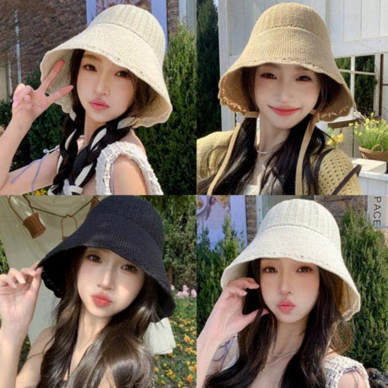 예쁜 레이스 여름 햇빛 차단 스트랩 여성 보닛햇