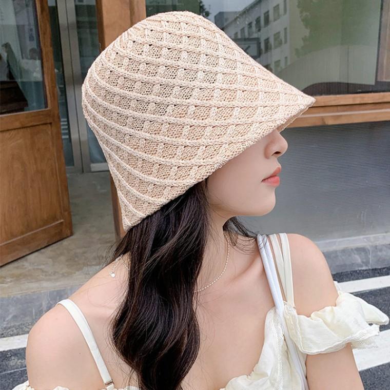 [엠에스]24079 격자 패턴 벙거지/여름모자/바캉스모자/여성모자/벙거지모자/지사모자/패션모자
