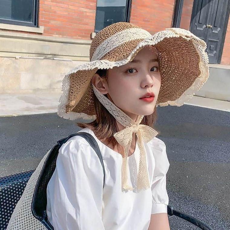 여자 여름 햇빛 차단 나들이 휴양지 밀짚 모자 비치캡 왕골 보닛햇 보넷 라탄 밀짚모자