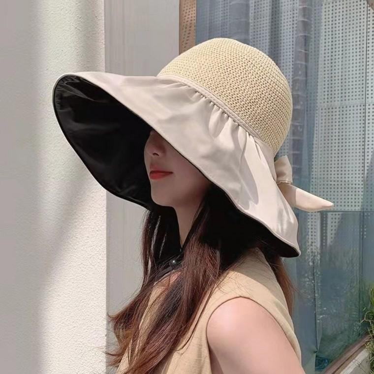 여성 여름 아이탬 울트라 와이드 챙 바캉스 버킷햇