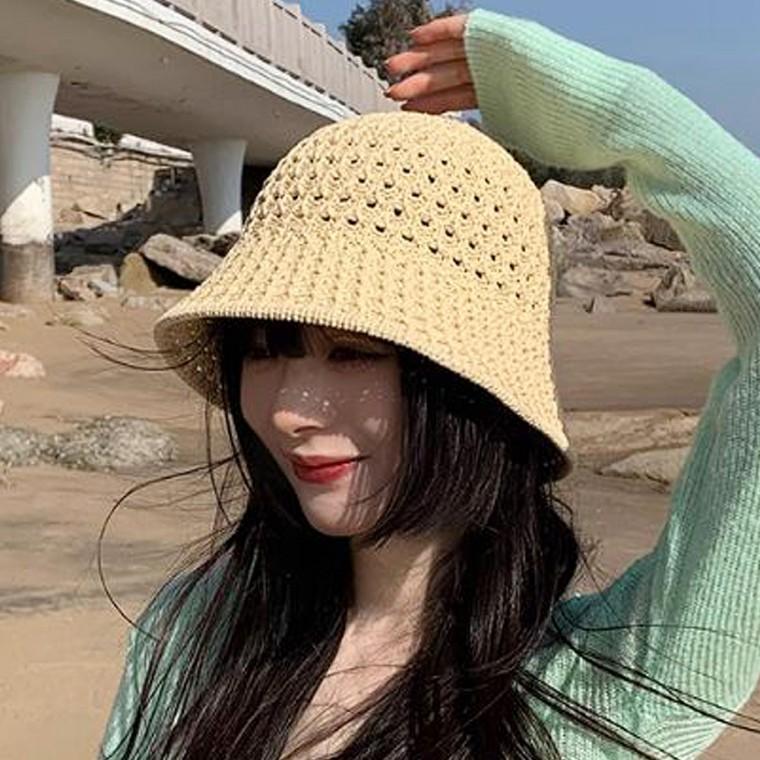 [DY] 여성 바캉스 라탄 버킷햇 여름 벙거지모자