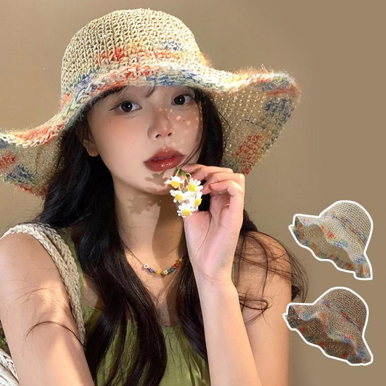 여자 20대 30대 여름 휴양지 바닷가 패션 밀짚 버킷햇