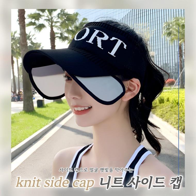 [별별창고] 슬라이드 날개 썬캡 쿨링 여름 골프 차단 모자 캐디 햇볕가리개 테니스 경량