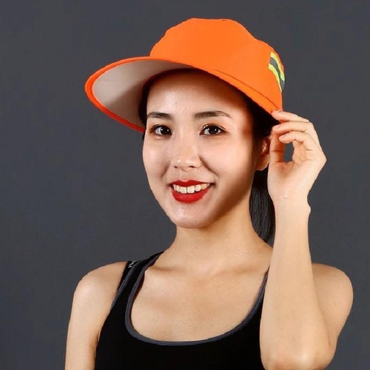 형광색 여름 썬캡 작업모자 농사모자 볼캡 일모자
