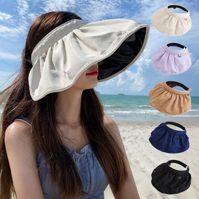 롤업 와이어 썬캡 헤어밴드 머리띠 여름 자외선차단 썬바이저 챙넓은모자