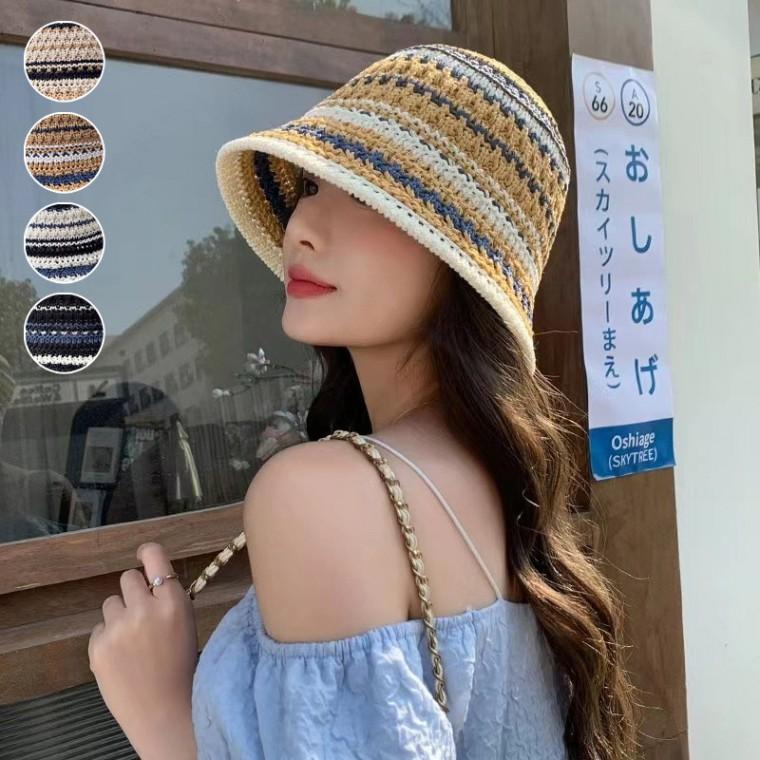 니트벙거지 스트라이프 벙거지 버킷햇 여름 색감예쁜