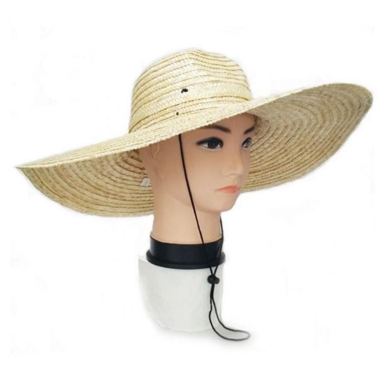 햇빛가리개 모자 여름 농사 챙넓은 밀짚모자 48cm