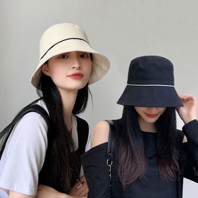 라인 벙거지 여름 버킷햇 모자