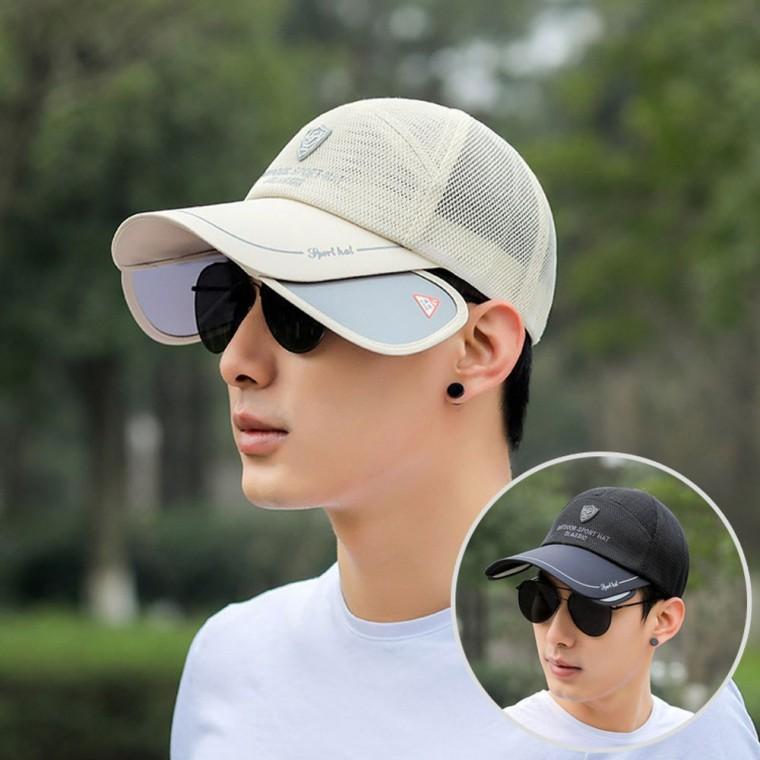 남성 여름 햇빛 차단 확장형 썬바이저 메쉬 볼캡