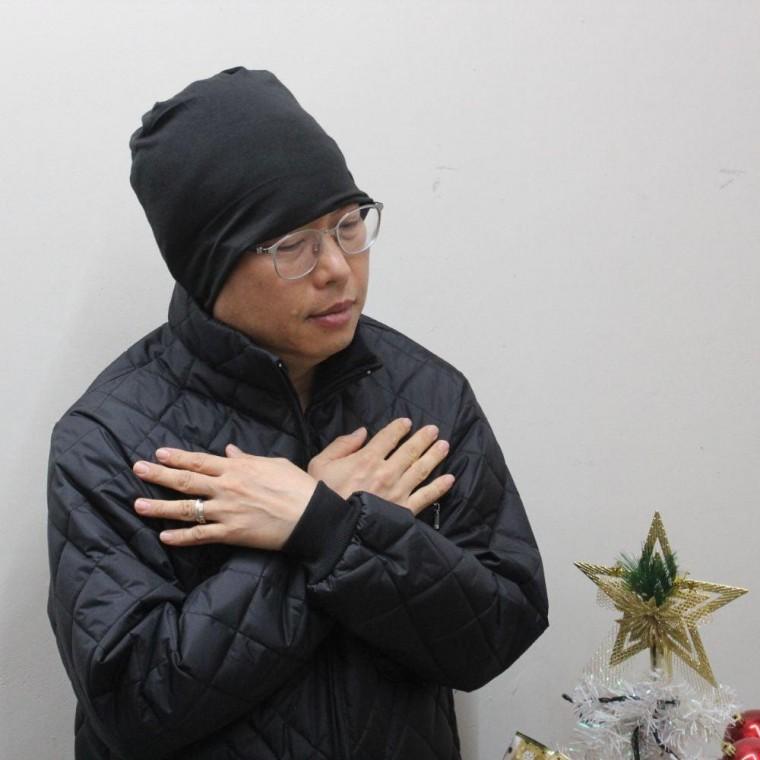 암환자 두겹 비니 모자 블랙 두건 탈모 여름
