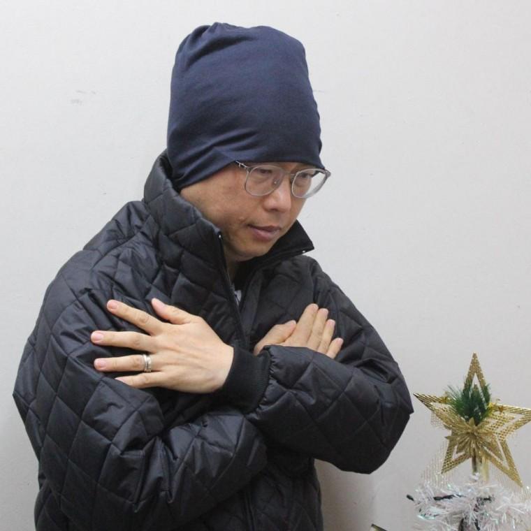 암환자 두겹 비니 모자 네이비 두건 탈모 여름