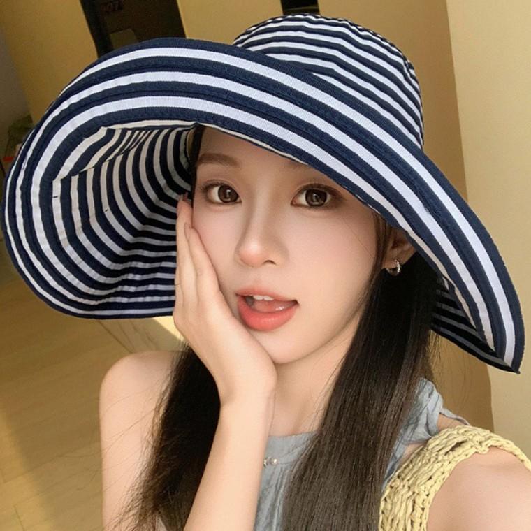 [엠에스] MS25031 줄무늬 와이어 벙거지/와이어/버킷햇/여름모자/벙거지/챙이넓은모자/햇빛가리개모자