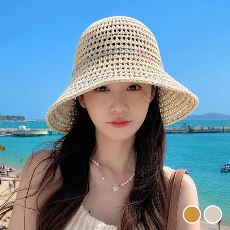 예쁜 컬러감 햇빛 차단 넉넉한챙 사이즈 조절 로맨틱 여름 벙거지햇