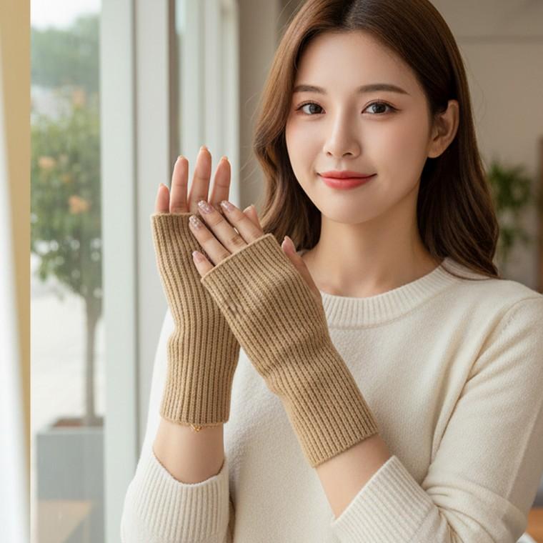 겨울 보온 니트 핸드 워머 손목 손등 팔 토시 방한 장갑 암워머