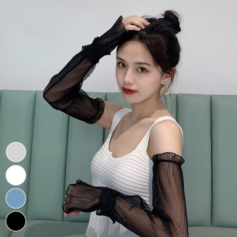 레이스 팔토시 여름 운전용 햇빛차단 주름 여성