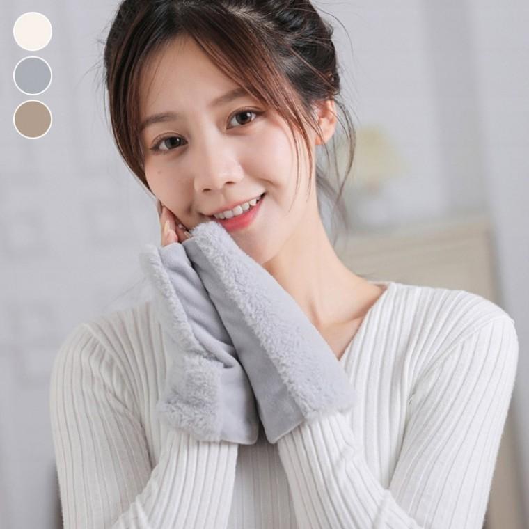 퍼 반장갑 보들보들 방한 겨울 핸드워머 여성 팔토시