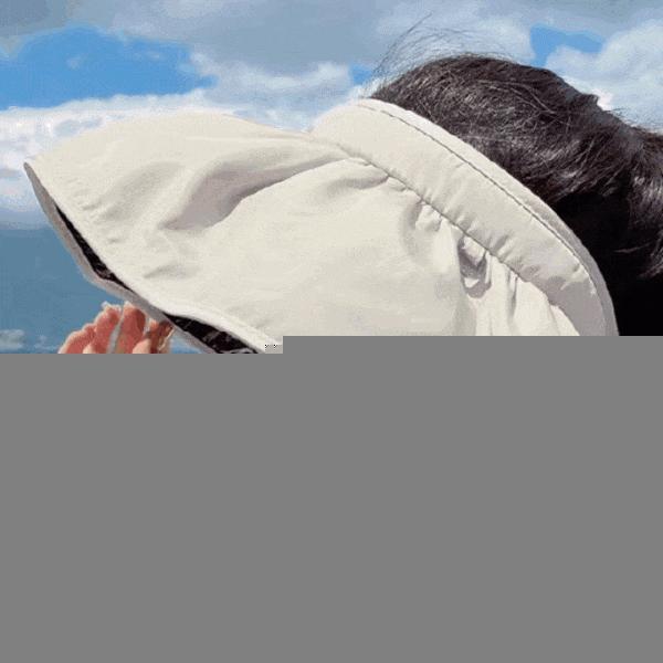[이거찜] 롤업 와이어 썬캡 헤어밴드 겸용 밀짚 여자 선캡 썬캡 모자