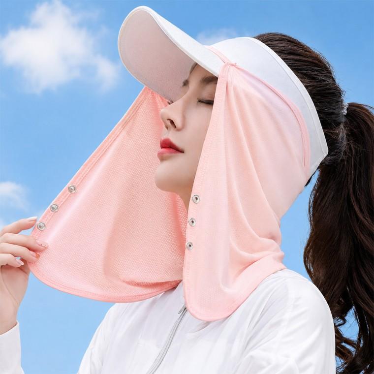 커버형 모자 햇빛 가리개 썬바이저 얼굴 목가림 야외 썬캡