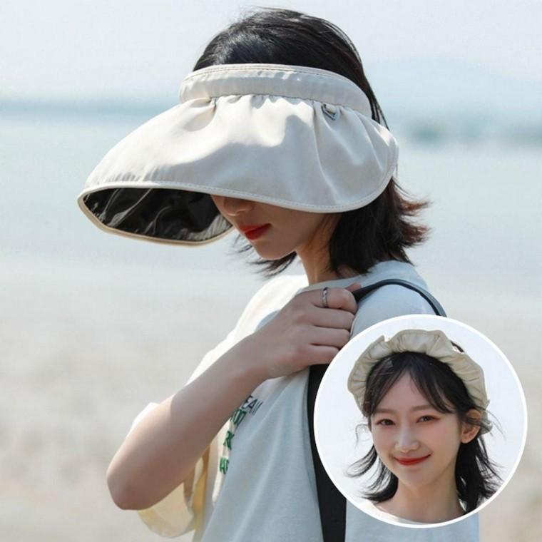 여성 챙 UV 차단 모자 햇빛 가리개 선캡 썬캡 라피아햇 라탄썬캡 밀짚썬캡 여성썬캡
