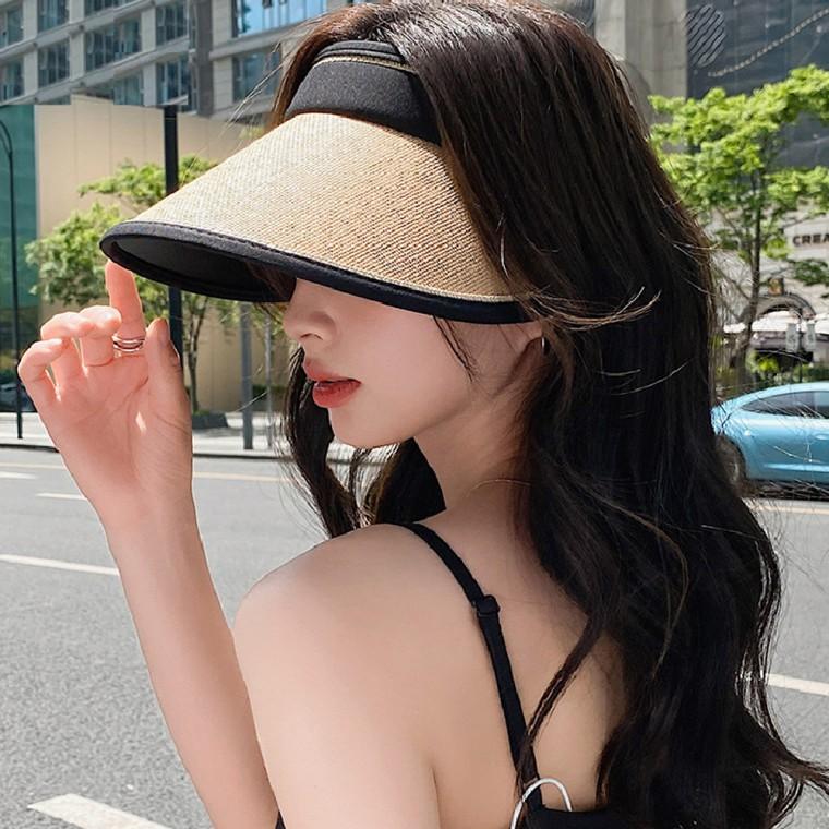 와이드왕골썬캡 휴가 바다 여행 썬캡 모자