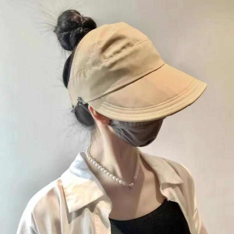 마스크걸이 포니테일 썬캡 챙 넓은 캡 모자 M12736