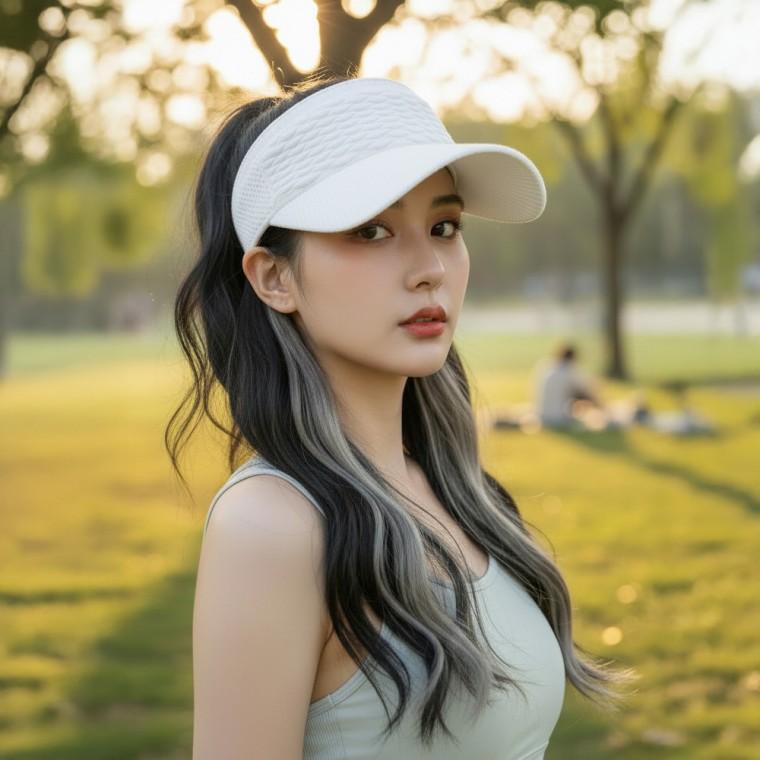 캠벨로 엠보패턴 스포츠 여름 썬캡 모자 야외 골프모자 레저 SD-260211
