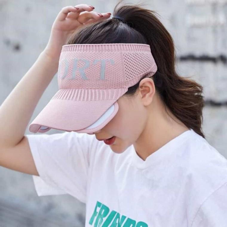 헤어밴드형 썬캡 핑크 썬바이저 자외선차단썬캡 여성썬캡