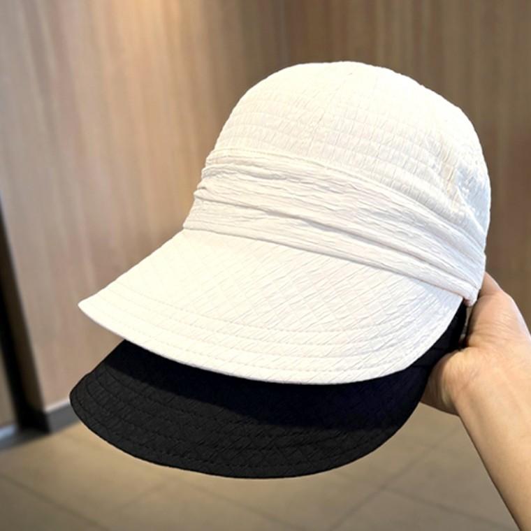 준캡 성인모자 네모주름썬캡 돌돌이 벙거지 면모자 썬캡 가림막 여성 여자 모자 버킷햇