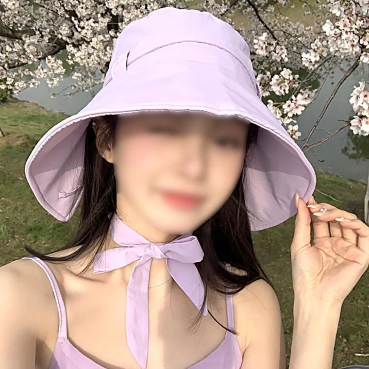 준캡 성인모자 K로고주름가림막 벙거지 면모자 썬캡 가림막 여성 여자 모자 버킷햇
