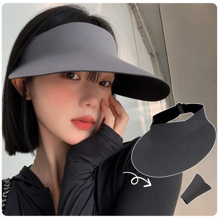 접이식 자외선차단 와이드 썬캡 심리스 UV차단 휴대용 UPF50+