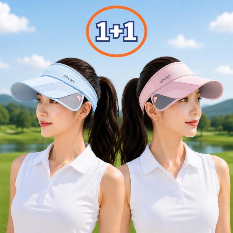 (2개세트)여성 골프 썬캡 와이드 챙조절 자외선차단 썬바이저 스포츠 모자