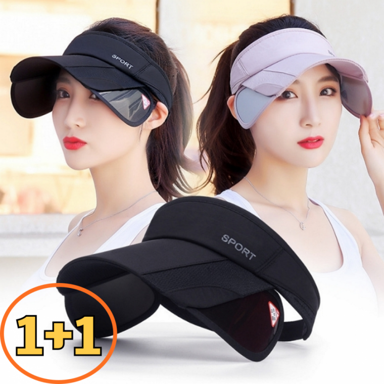 1+1 여성골프모자 여름 썬캡 챙조절 캡모자 선바이저 (2개 세트)