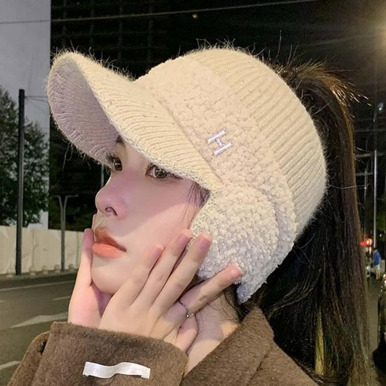 귀달이 니트썬캡 니트캡 골프모자여성 여성겨울골프모자