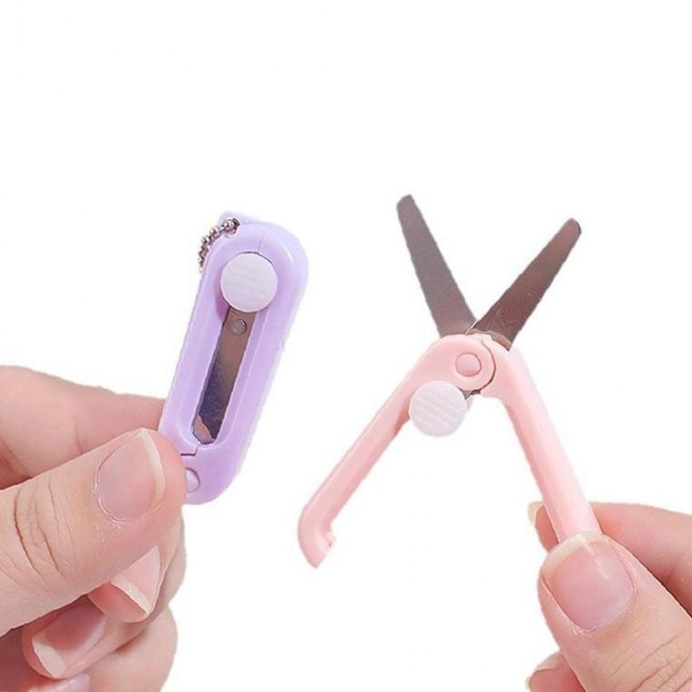 휴대용 접이식 미니 가위 키링 휴대용 쪽가위 사무용 문구
