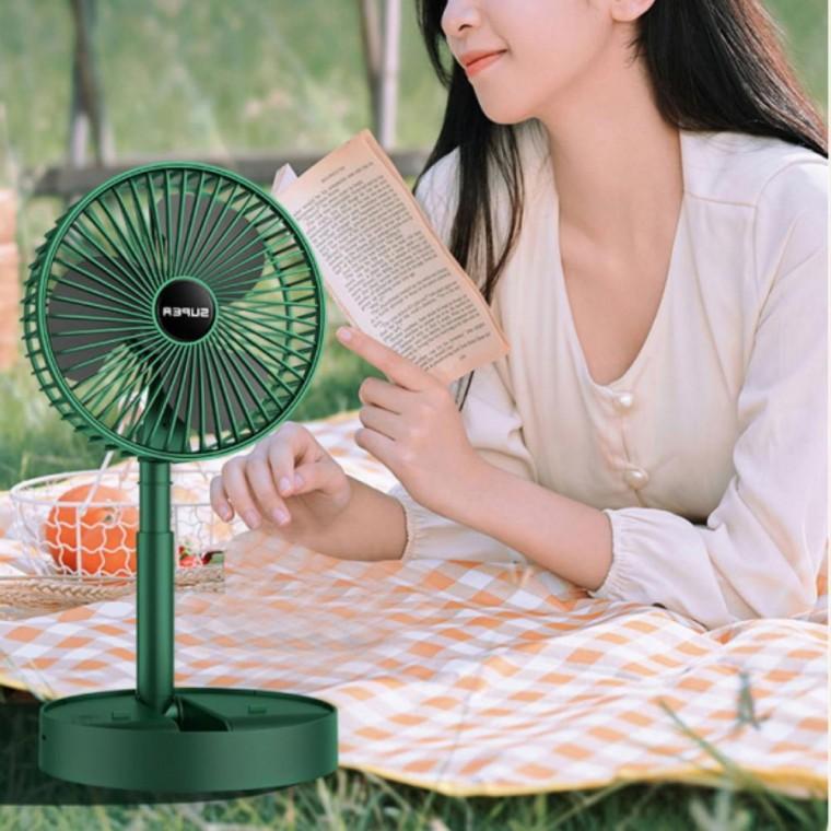 3단 폴딩 휴대용 무선 선풍기 캠핑용 미니 팬 대용량 배터리