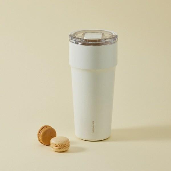 락앤락 메트로카페 세라믹 핸들텀블러 900ml 아이보리 대용량텀블러 휴대용보틀